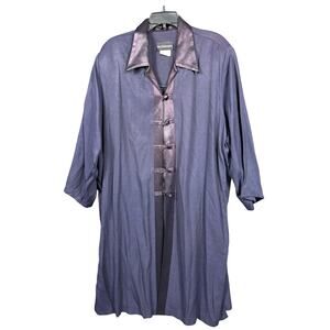 De Frantoria Jacket Womens 24 Purple Satin Trim Long Sleeve Open Front Canada